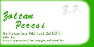 zoltan percsi business card